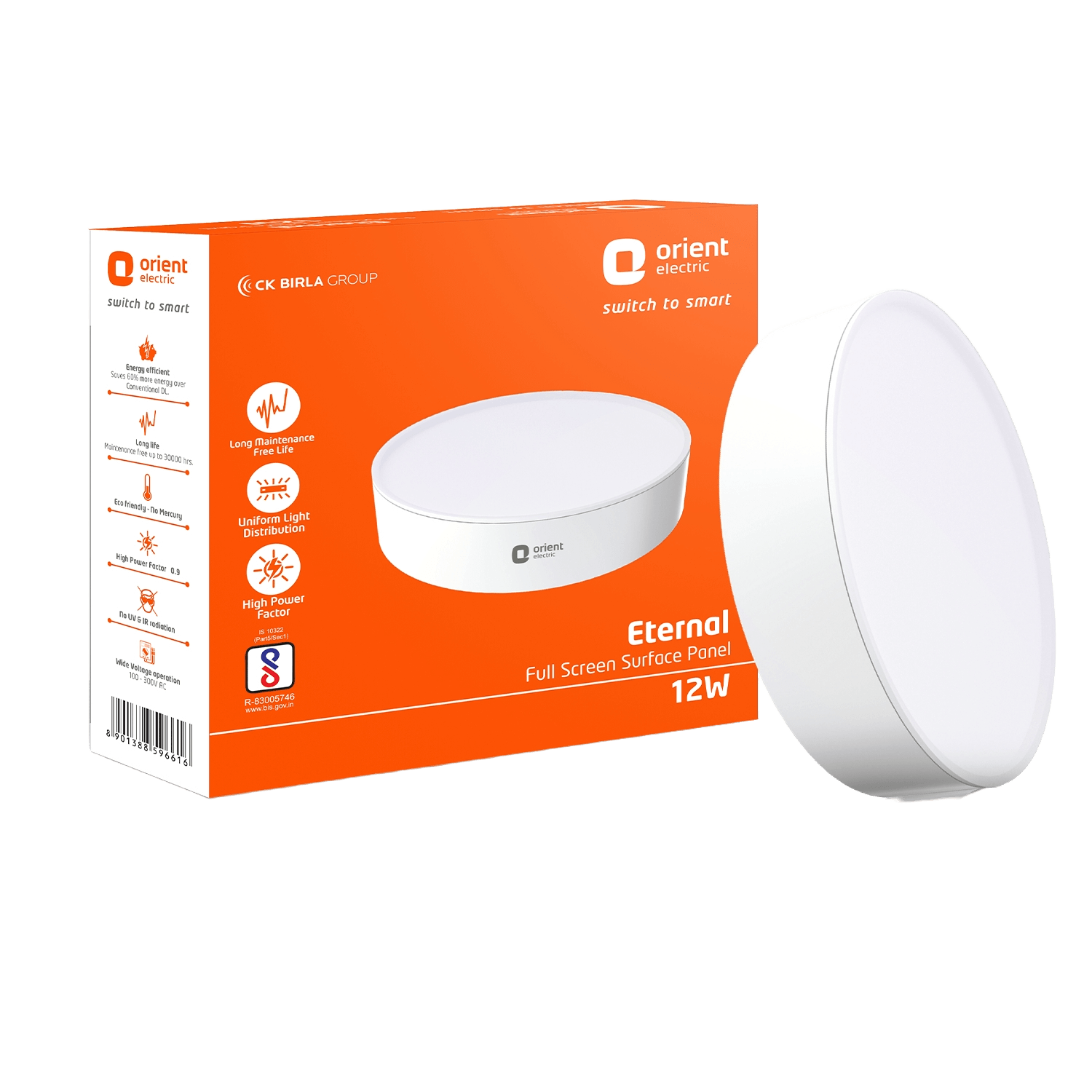 Buy Rimless LED Surface Panel Light Wide Voltage Operation BIS Certifi Online in India Orient Electric