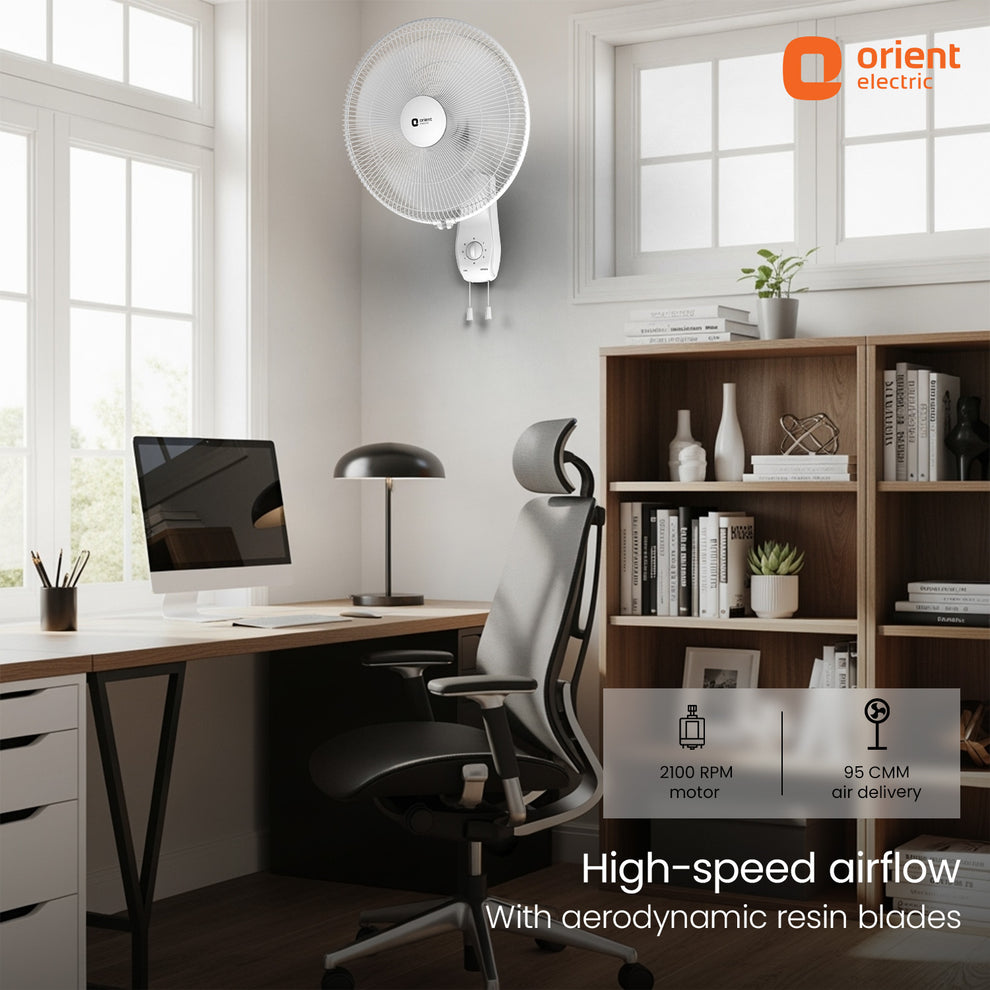 Signal White Wall fan Orient Electric