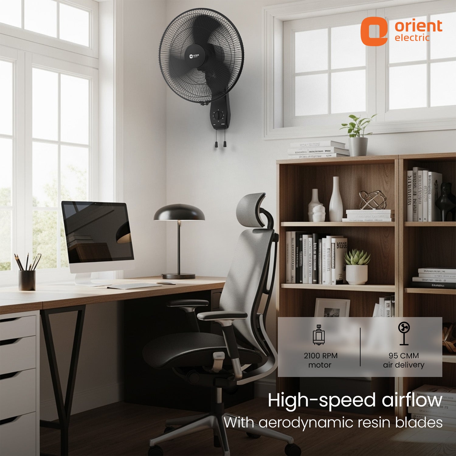 Black Wall Fan Orient Electric