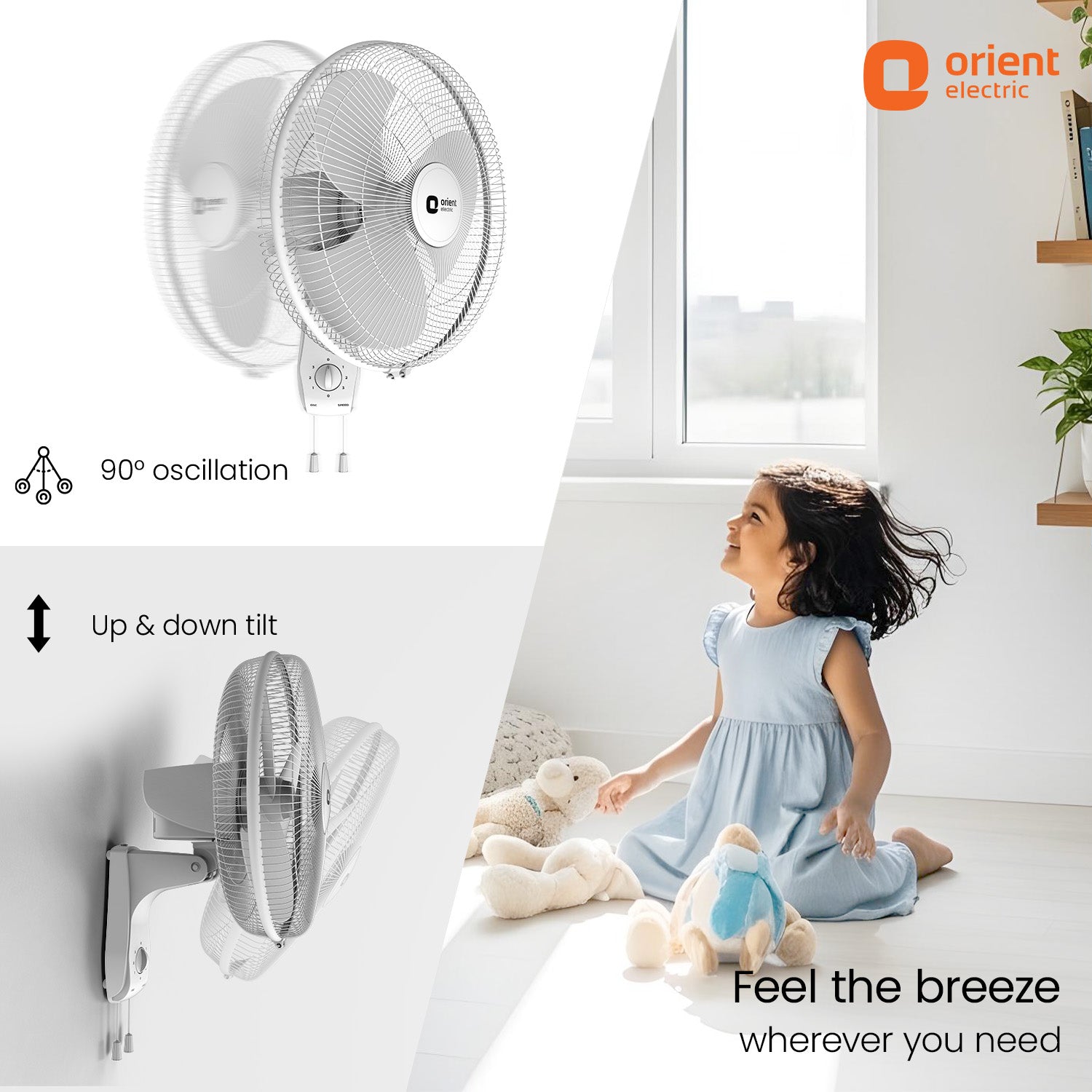 Signal White Wall fan Orient Electric