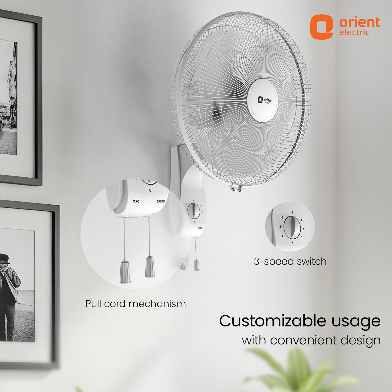 Signal White Wall fan Orient Electric