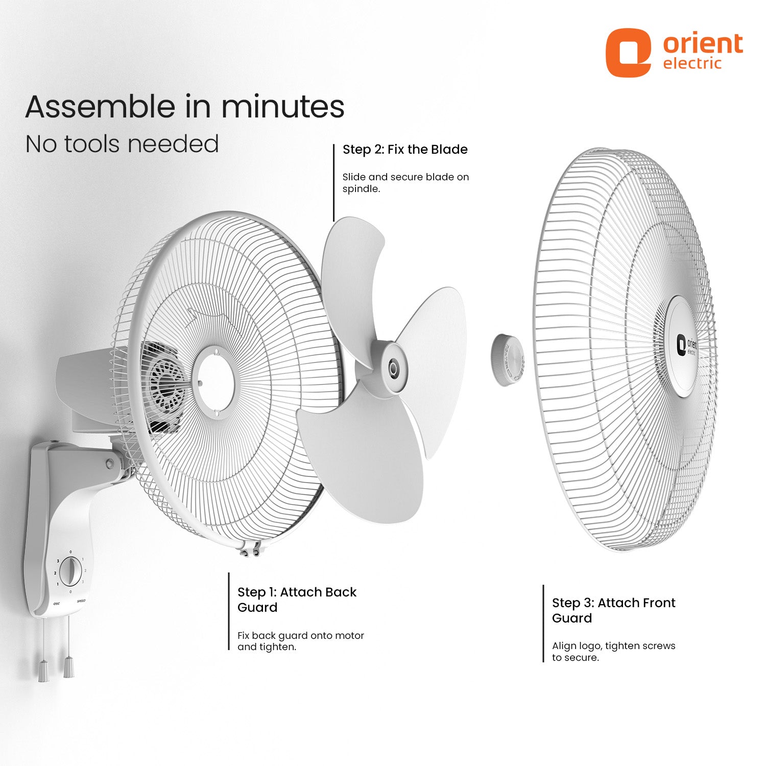 Signal White Wall fan Orient Electric