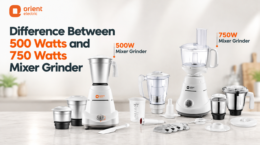 Difference Between 500 Watts and 750 Watts Mixer Grinder