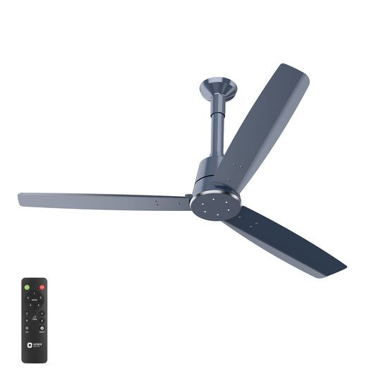1200MM Steel Blue Ceiling fan with remote control Orient Electric