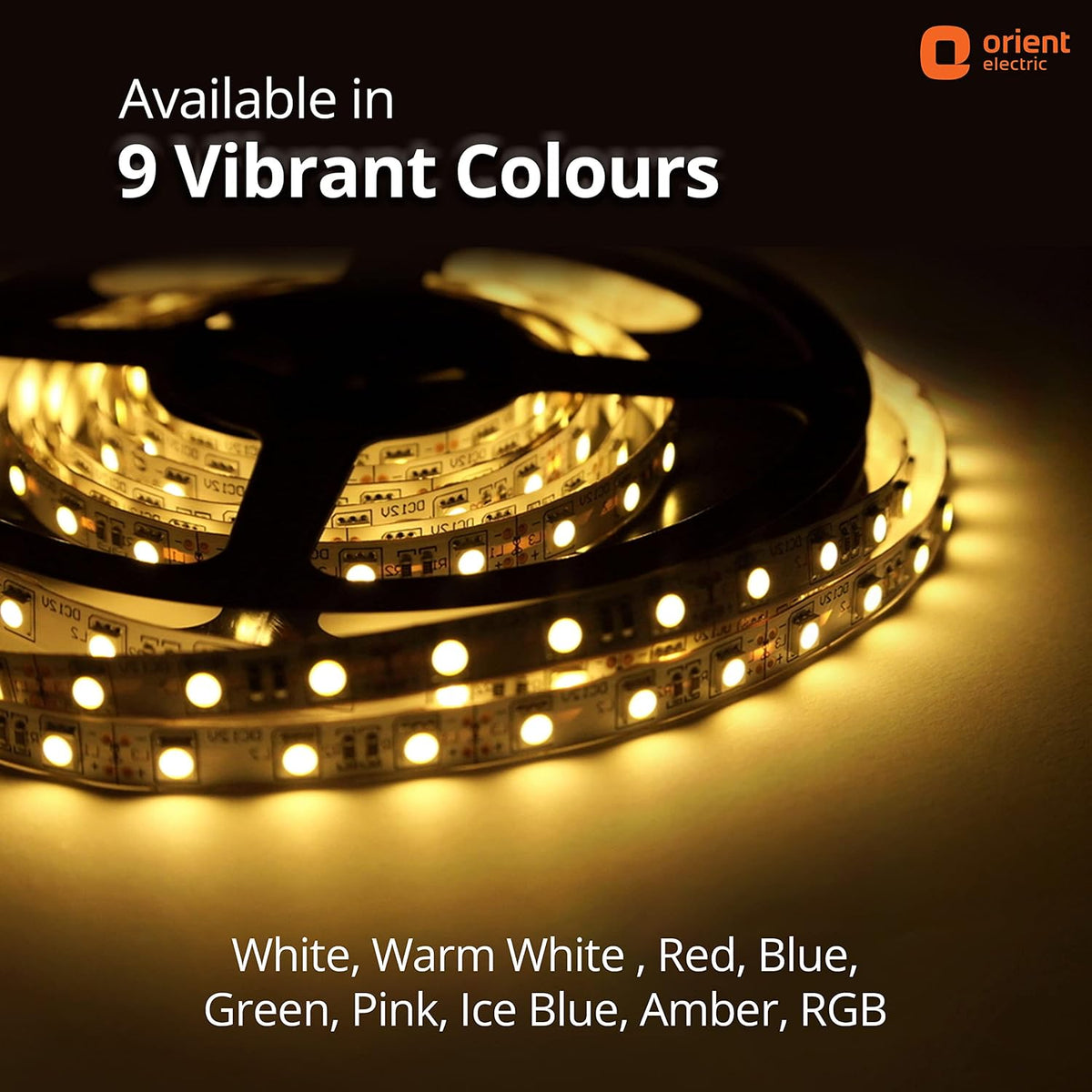 60W Warm White Natural White Red Pink Green Blue Cool White Ice Blue Amber LED Strip Light available in 9 vibrant colours