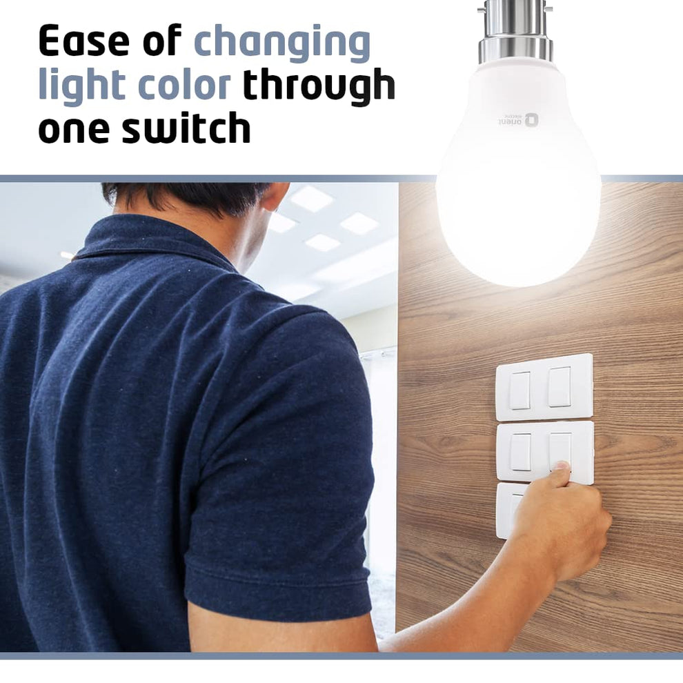 9W Multicolor Bulb 3CCT moodlight led lamp ease of changing color through one switch