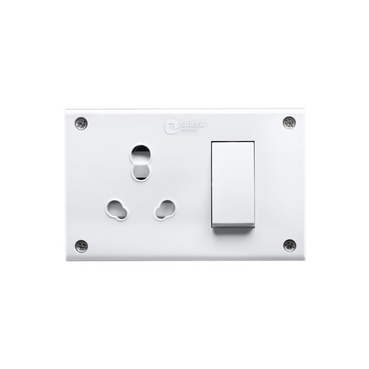 6A and 16A Switch and Socket Combined Unit (White)