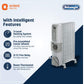 DELONGHI 12 Fin Oil Filled Radiator Room Heater with Fan (White, 3000 Watts)