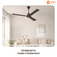 1200 mm MBC Orient Electric Ariel Ceiling Fan | Metallic Finish with Decorative Ring and Trims | High Speed Airflow 370 RPM | 2 Year Warranty designed to make a statement