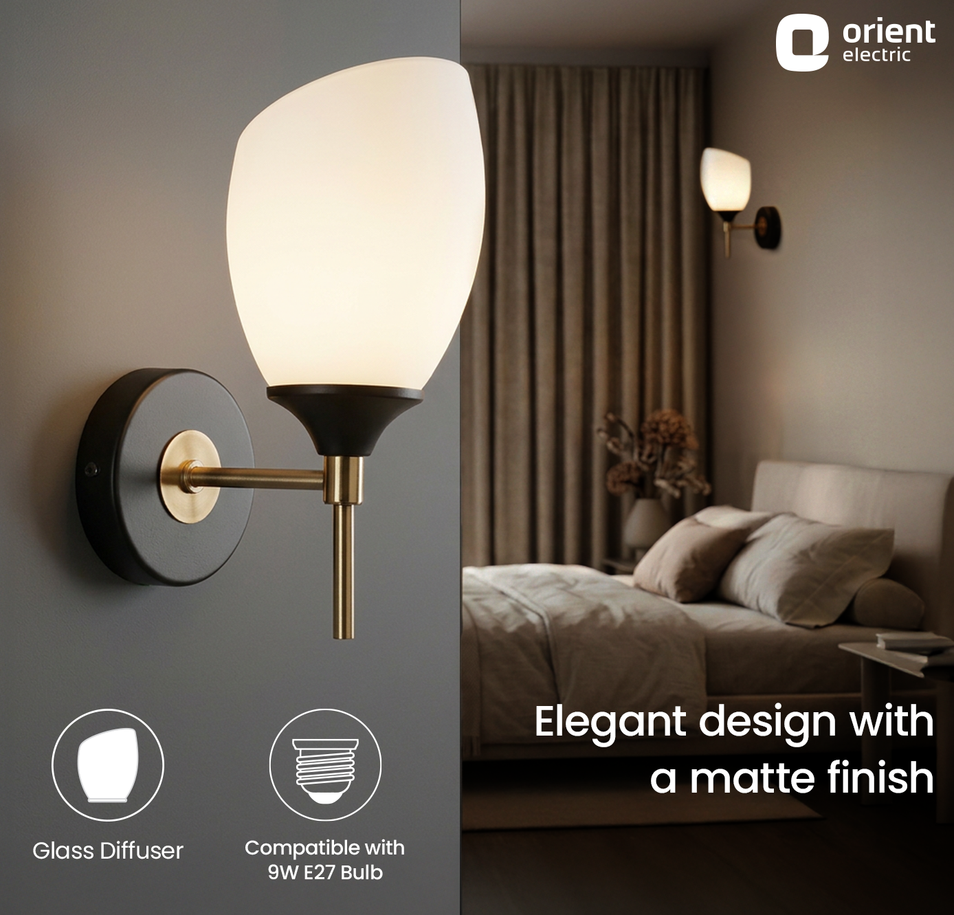 Single Raya Candle Wall Light