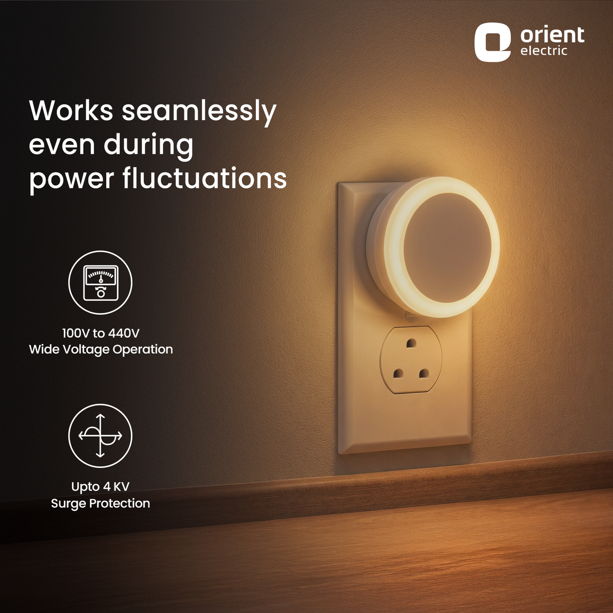 0.5W Cool White Warm White Natural White Blue Pink Red RGB Green deco ring led light and lamp works seamlessly even during power fluctuations 100V to 440V wide voltage operation upto 4kv surge protection
