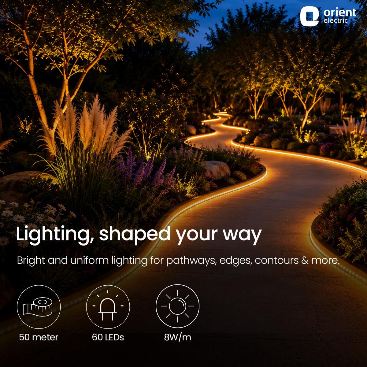 50m 60 LED Green led rope light lighting shaped your way bright and uniform lighting for pathways edges contours and more 8W/m