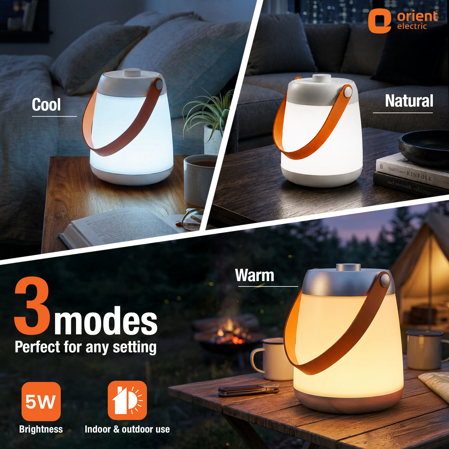 litpod rechargeable emergency lantern 5w cloud dancer with 3 light modes cool natural and warm