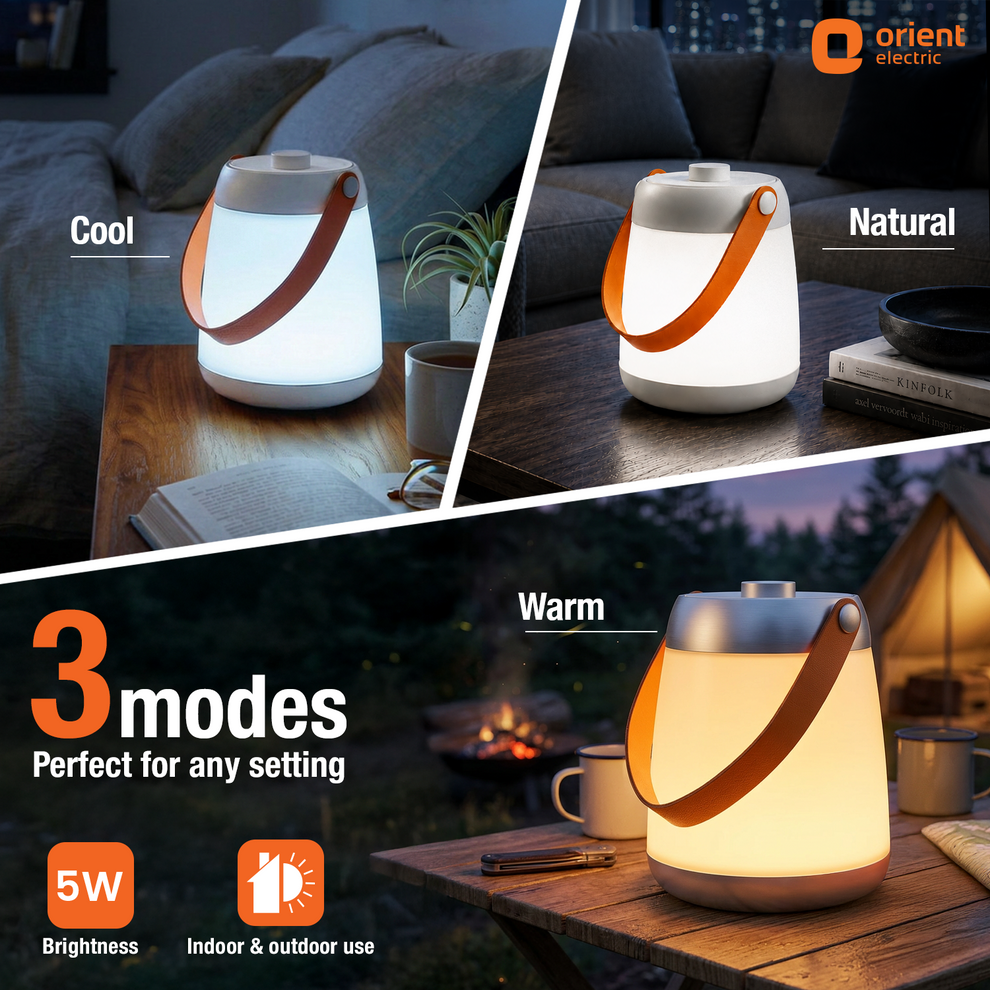 litpod rechargeable emergency lantern 5w cloud dancer with 3 light modes cool natural and warm