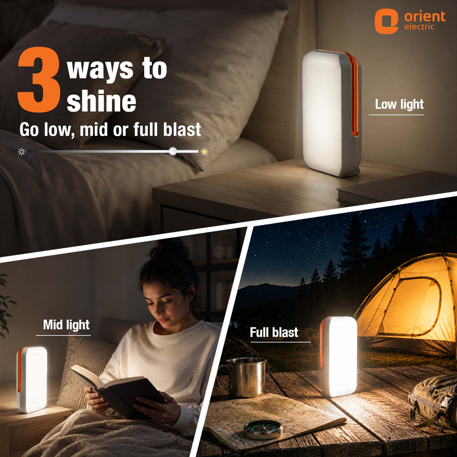 litpac emergency rechargeable led lantern cloud dancer orange 15 w emergency light