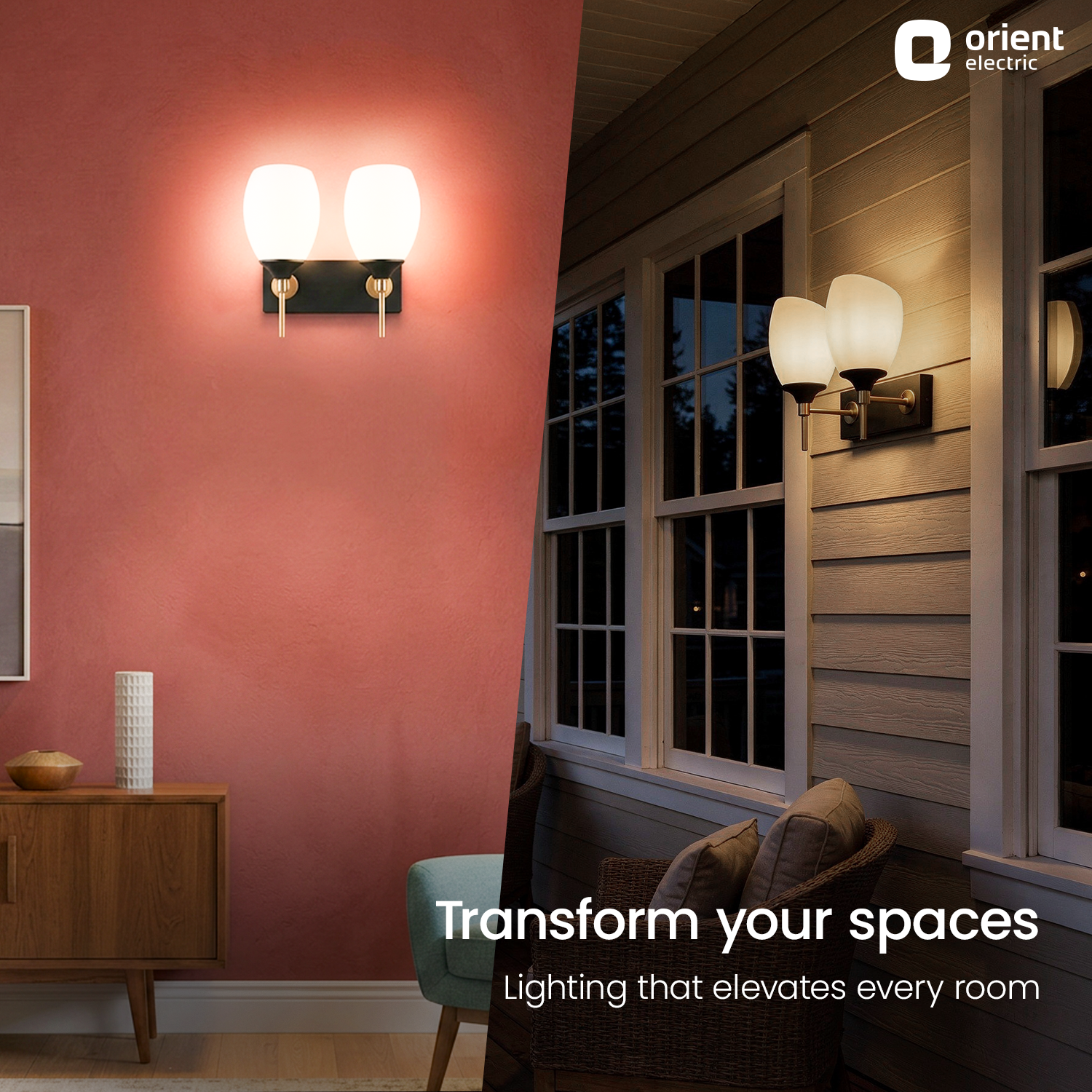 Twin Raya Candle Wall Light