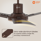 1200MM  Metallic Bronze Copper Ceiling Fan Orient