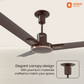 1200MM  Metallic Bronze Copper Ceiling Fan Orient