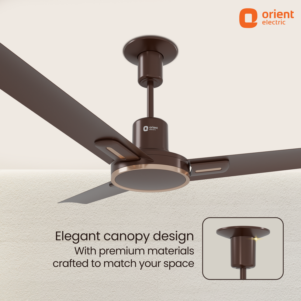 1200MM  Metallic Bronze Copper Ceiling Fan Orient