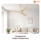 1200 mm Matte Gold Orient Electric Ariel Ceiling Fan | Metallic Finish with Decorative Ring and Trims | High Speed Airflow 370 RPM | 2 Year Warranty premium design
