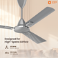 1200 mm Daytone Grey Orient Electric Ariel Ceiling Fan | Metallic Finish with Decorative Ring and Trims | High Speed Airflow 370 RPM | 2 Year Warranty premium design with high speed airflow