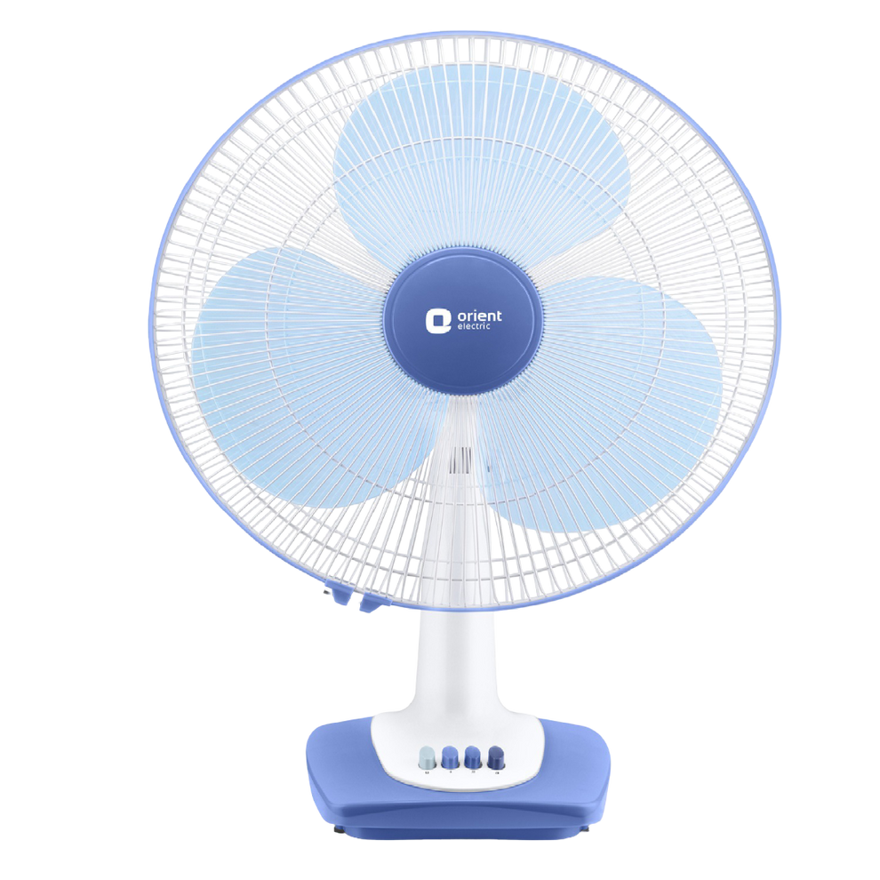 White Blue Table Fan Orient