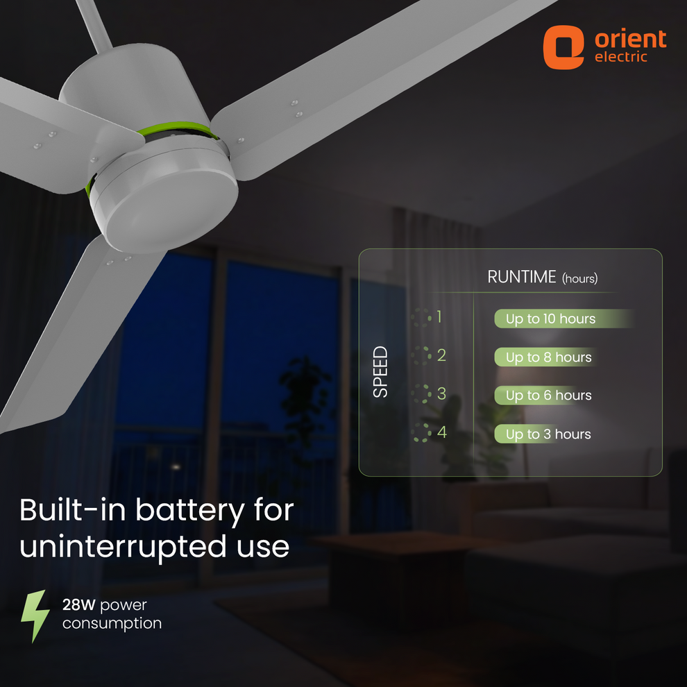 1200MM Glacier Grey Ceiling Fan Orient