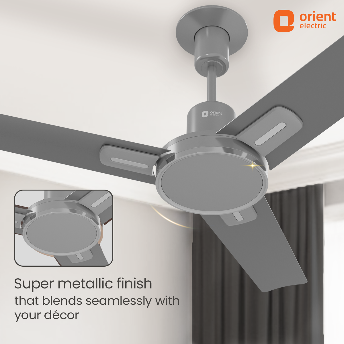 1200MM Glacier Grey Ceiling Fan Orient