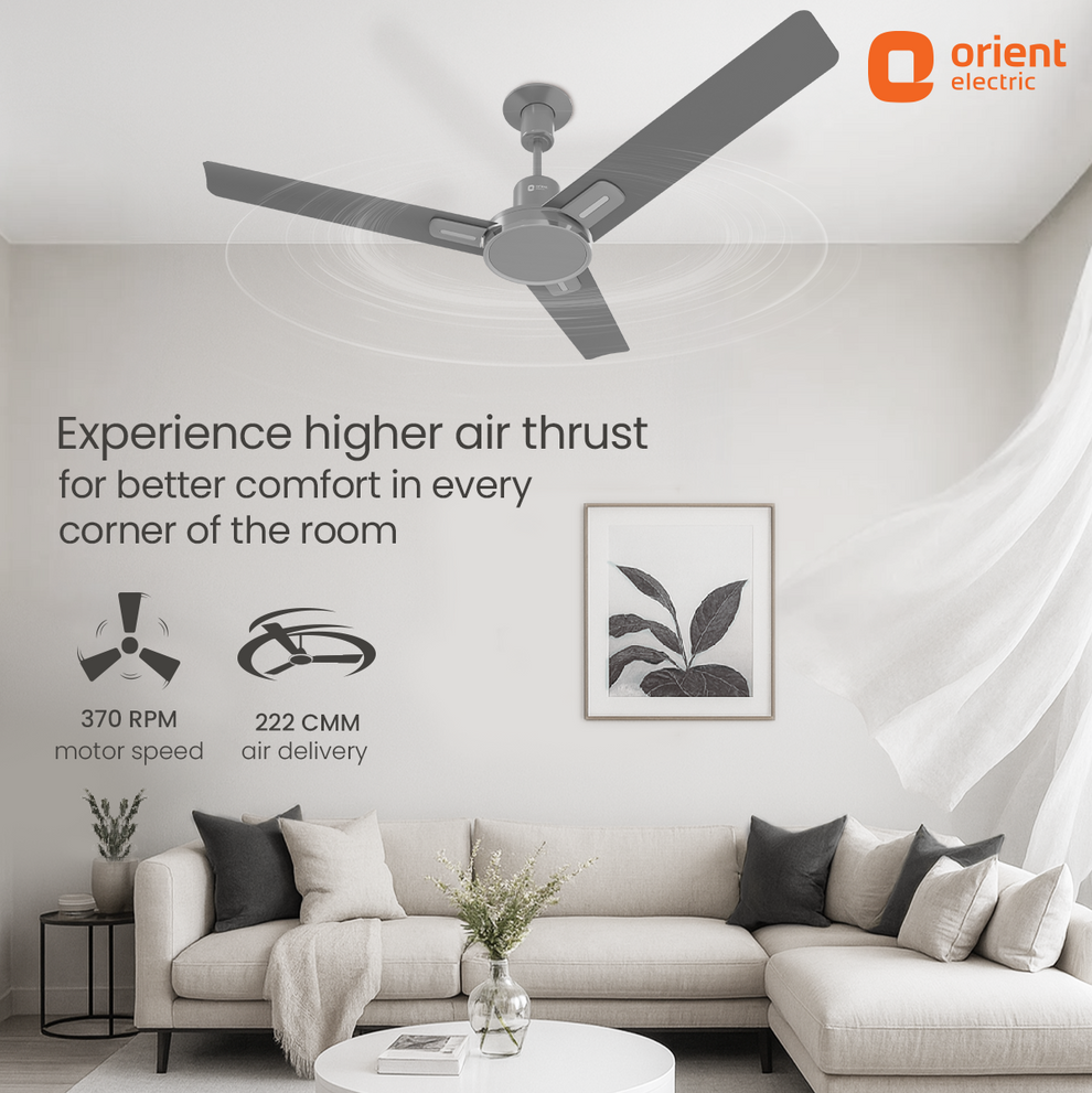 1200MM Glacier Grey Ceiling Fan Orient