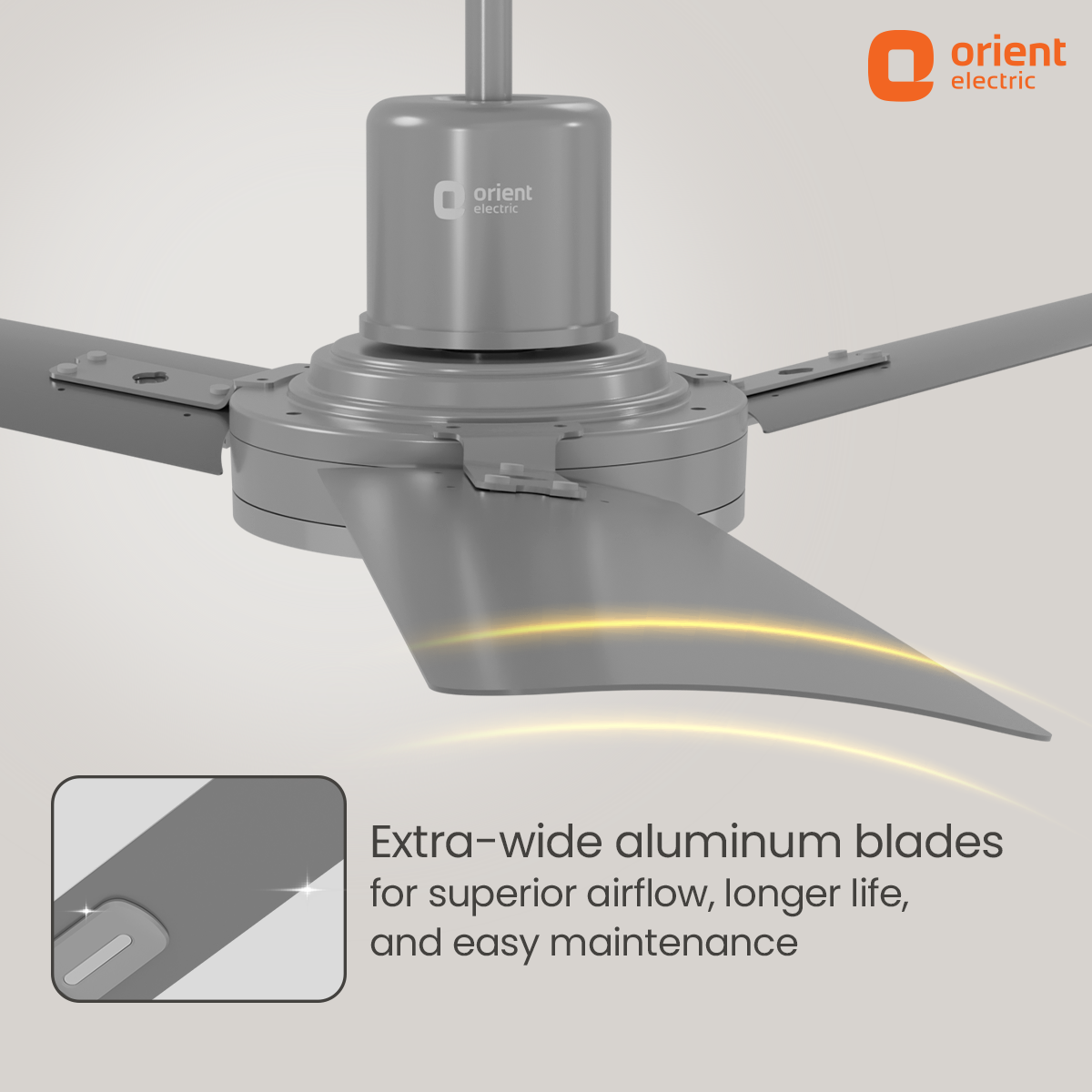 1200MM Glacier Grey Ceiling Fan Orient