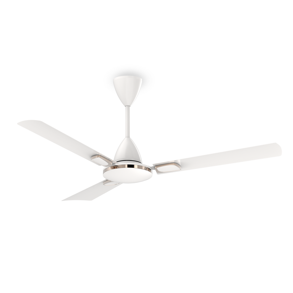 1200 mm White Orient Electric Ariel Ceiling Fan | Metallic Finish with Decorative Ring and Trims | High Speed Airflow 370 RPM | 2 Year Warranty