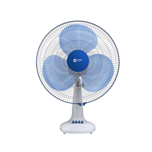 White Blue Table Fan Orient