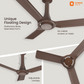 IFloat Neu BLDC Ceiling Fan clay brown 1200 mm with remote adjustable canopy and no visible screws or rivets
