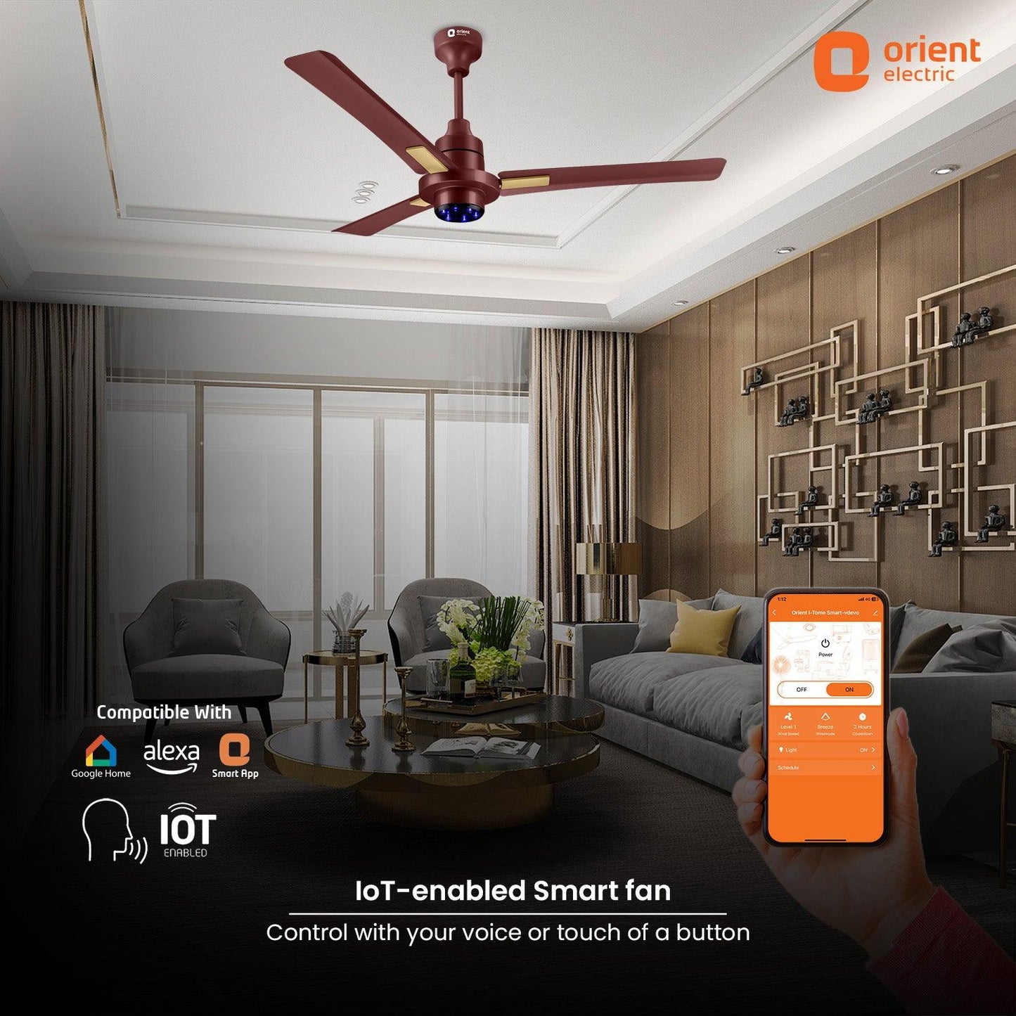 Voice Control Fan Google Home Smart Fan With Ceiling Fan Alexa
