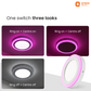 White+White White+Green White+Pink White+Mulitcolor White+Blue 6W Round Rainbow Surface Panel