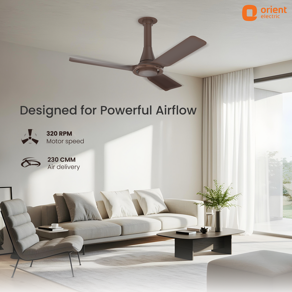 IFloat Neu BLDC Ceiling Fan clay brown 1200 mm with remote designed for powerful airflow