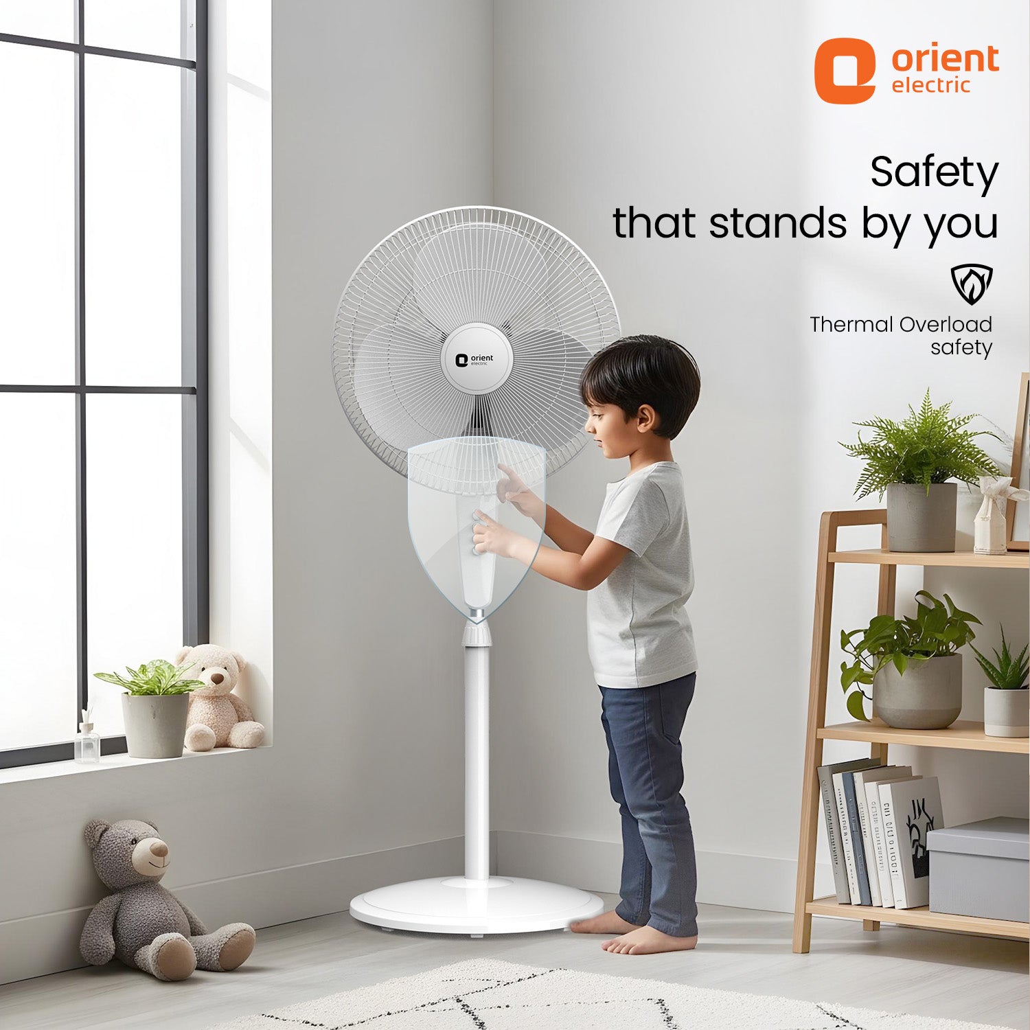 White Pedestal Fan Orient Stand 31 Neo 