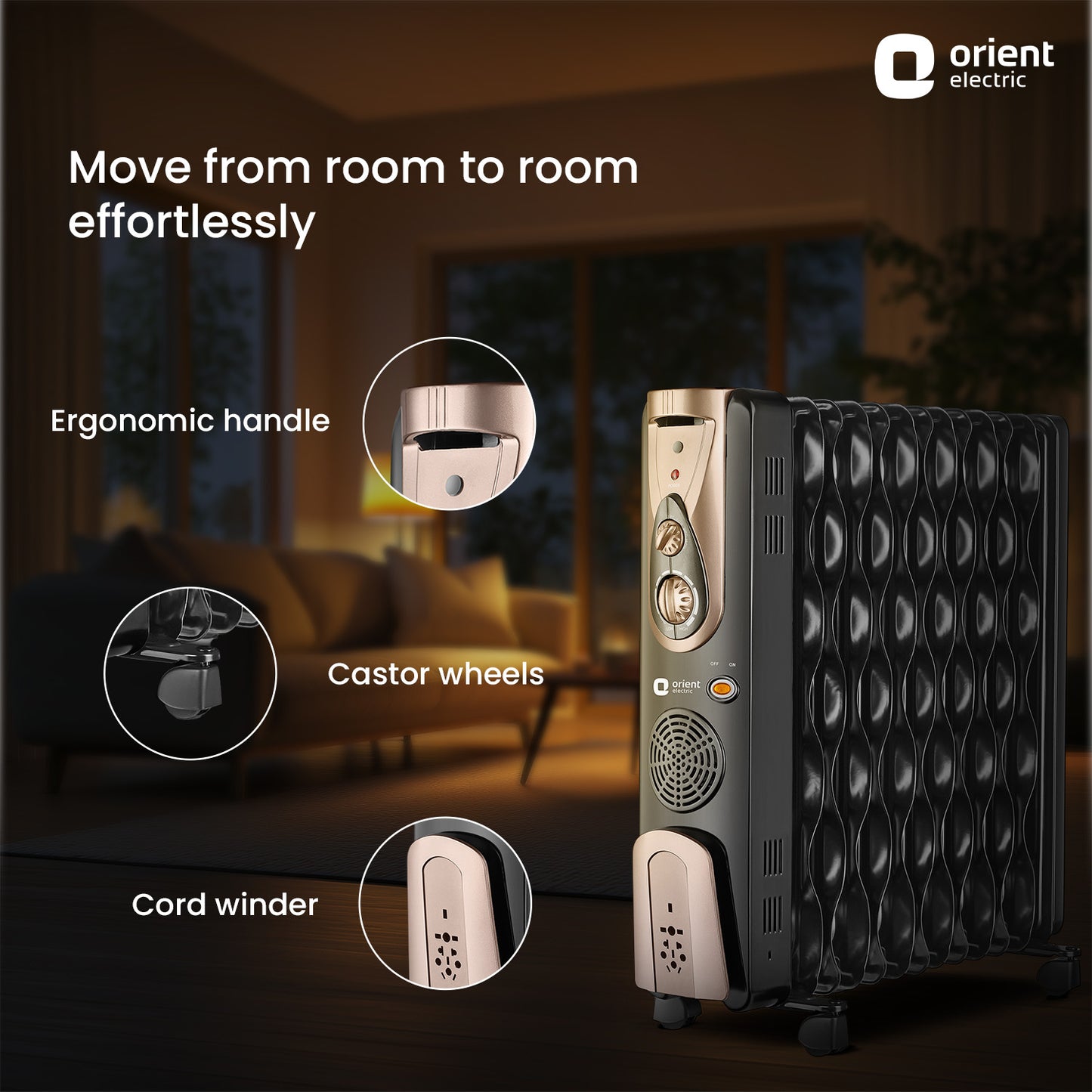 Comforter Collection 2900W /13 Fin Oil Filled Room Heater
