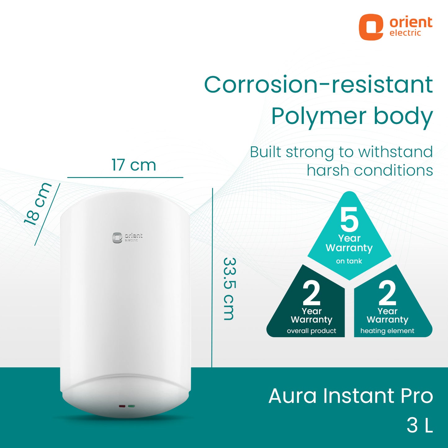 Aura Instant Pro 3L Instant Water Heater (Geyser)