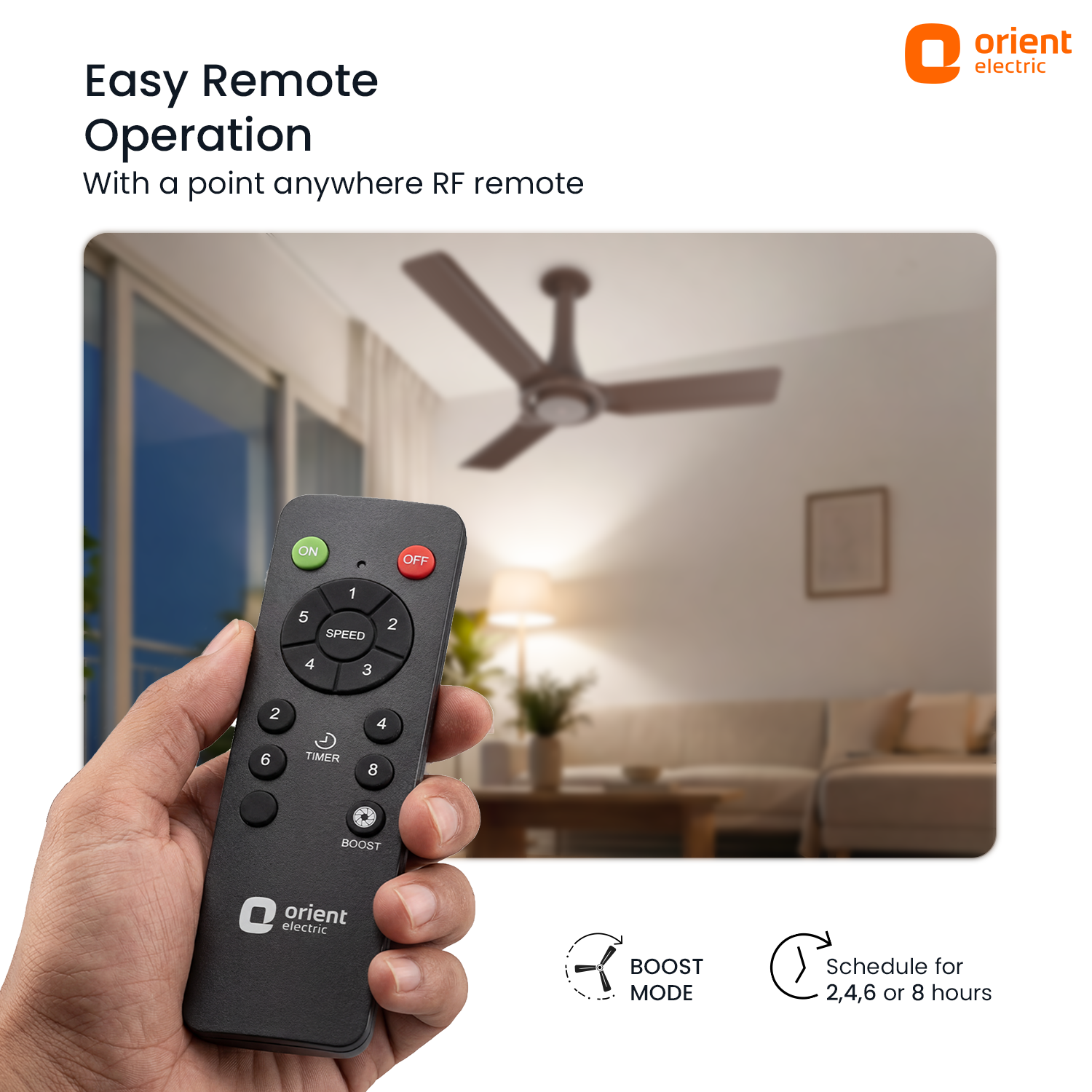 IFloat Neu BLDC Ceiling Fan clay brown 1200 mm with point anywhere rf remote