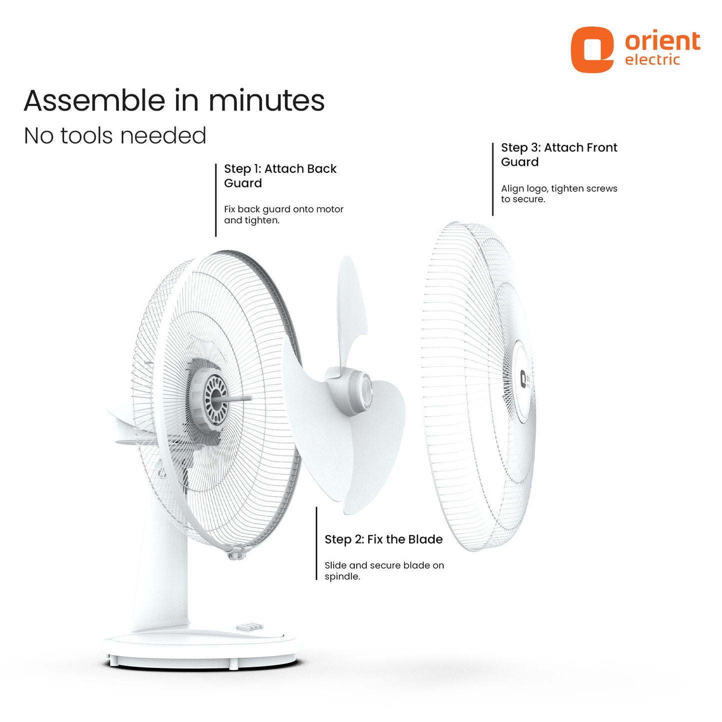 Signal White Table Fan Orient