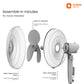 White Orient Electric wall fan assembly instructions on a white background