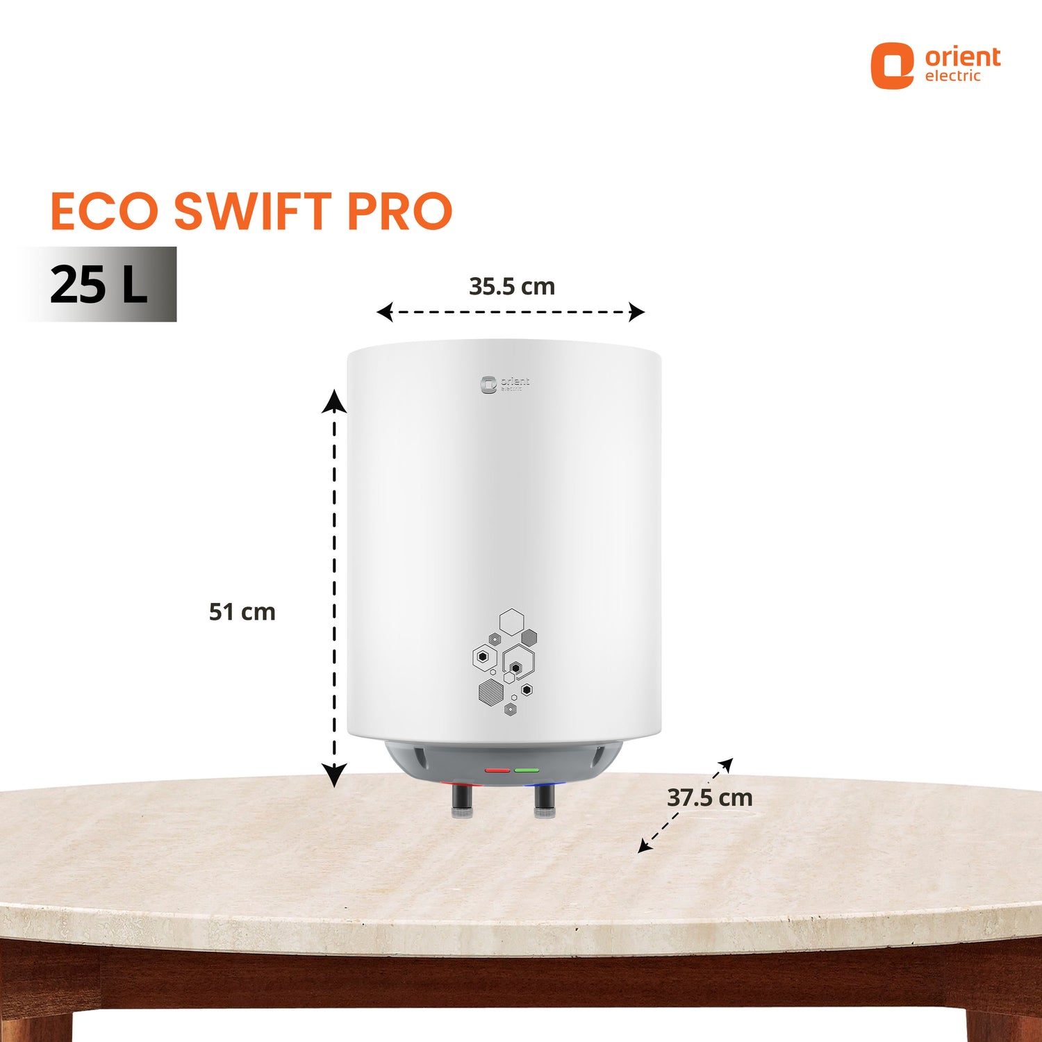 25L, Orient Geyser for Bathroom