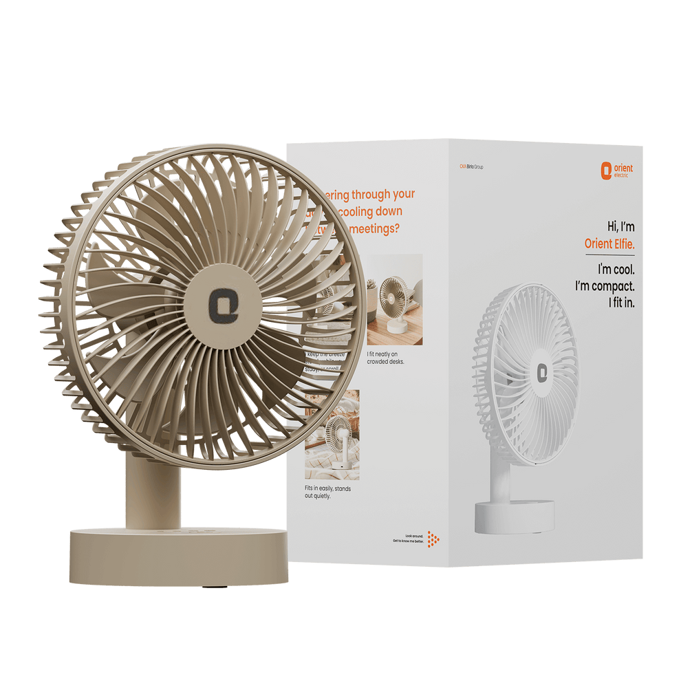 Beige Personal Fan from Orient