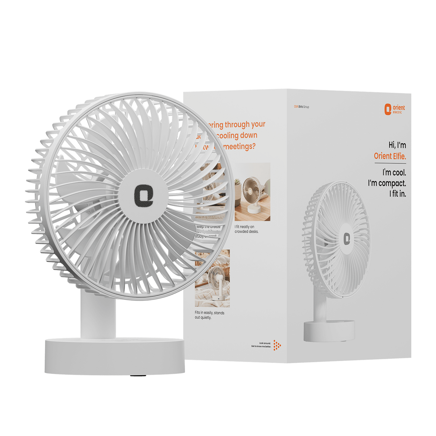 White Personal Fan from Orient
