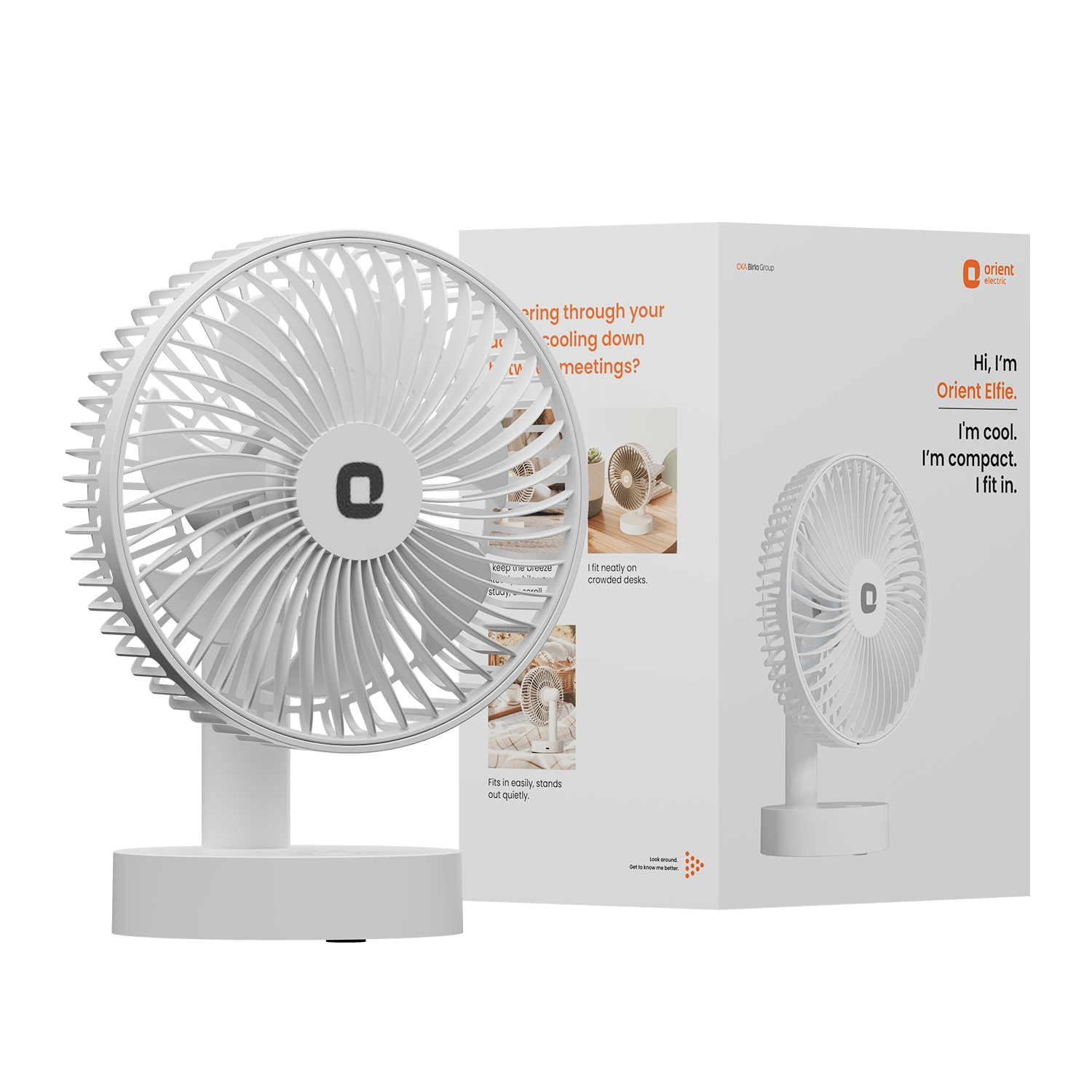 White Personal Fan from Orient