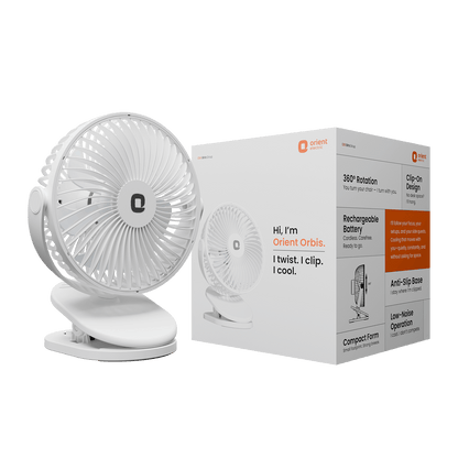 White Orient Orbis Personal Fan