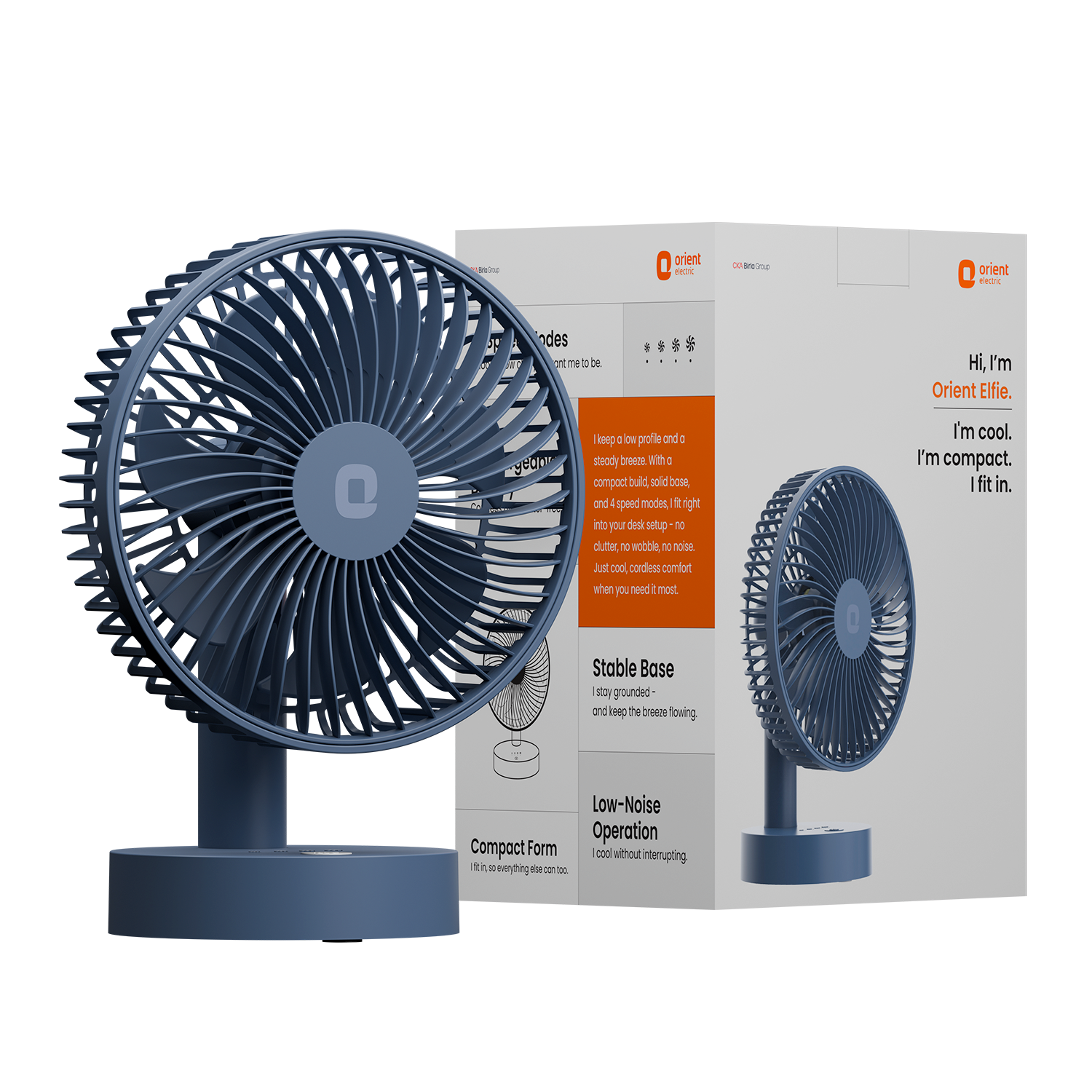 Dusk Blue Orient Personal Fan