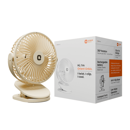 Beige Orient Orbis Personal Fan