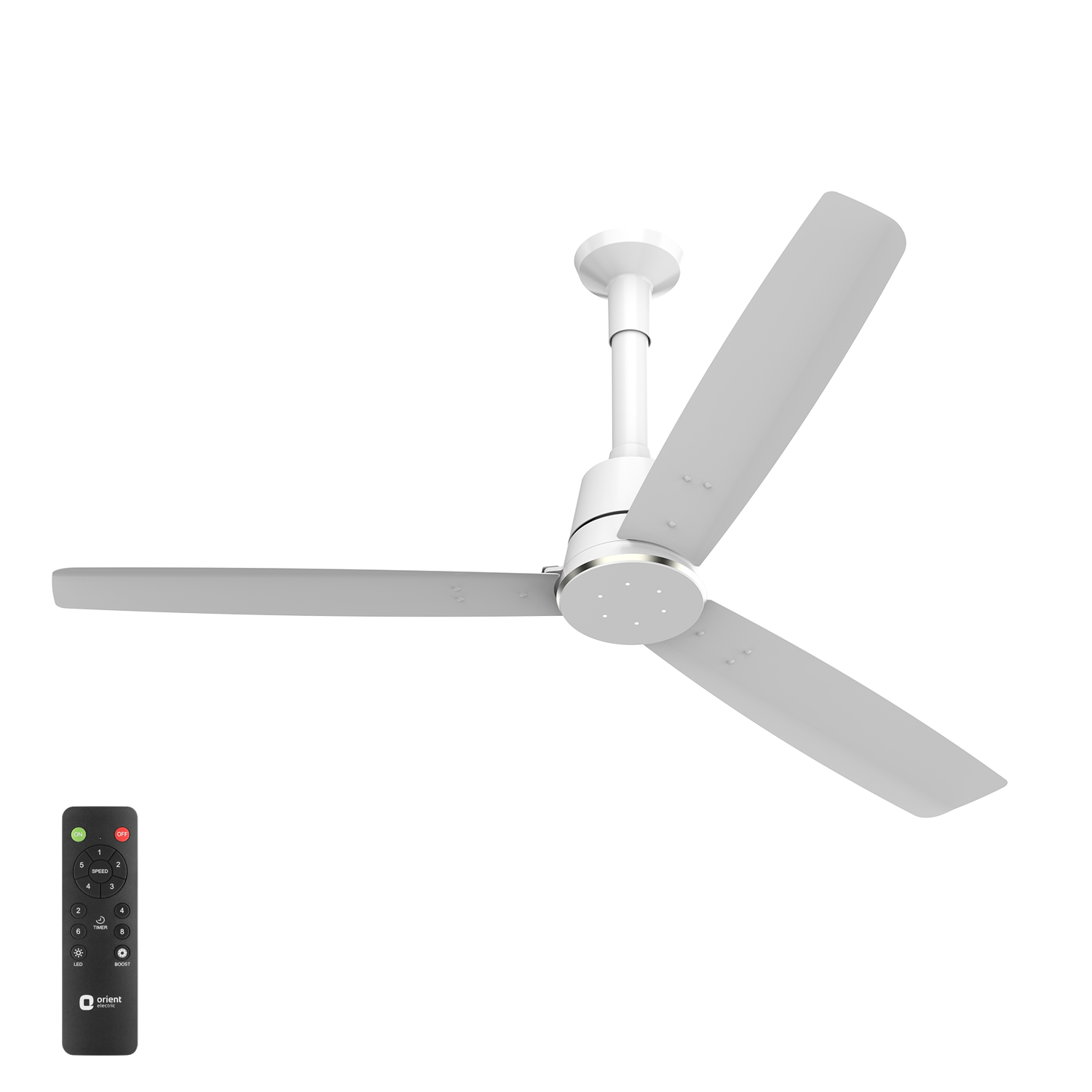 1200MM White Ceiling fan with remote control Orient Electric